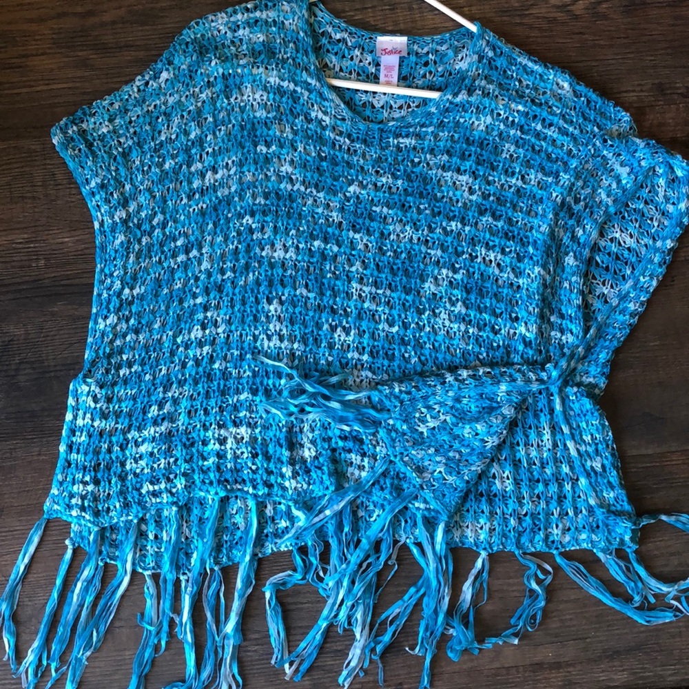 Justice knit shawl.